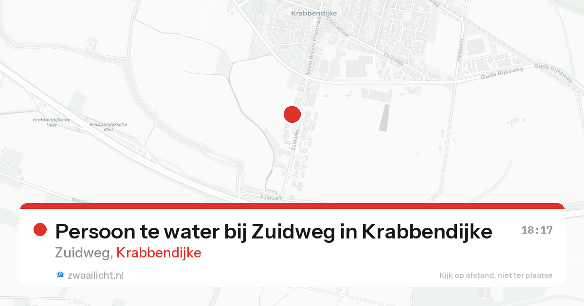 Persoon te water bij Zuidweg in Krabbendijke — 13 aug 2026