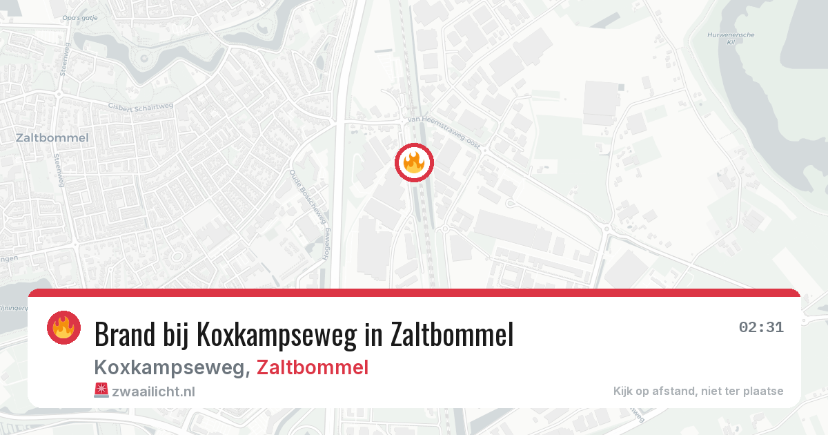 Brand bij Koxkampseweg in Zaltbommel — 12 apr 2026