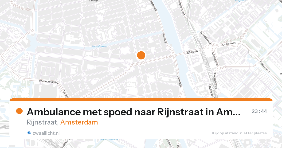 Ambulance met spoed naar Rijnstraat in Amsterdam — 27 aug 2026
