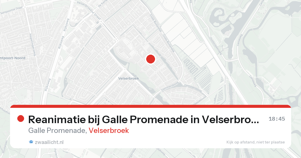 Reanimatie bij Galle Promenade in Velserbroek — 21 aug 2026