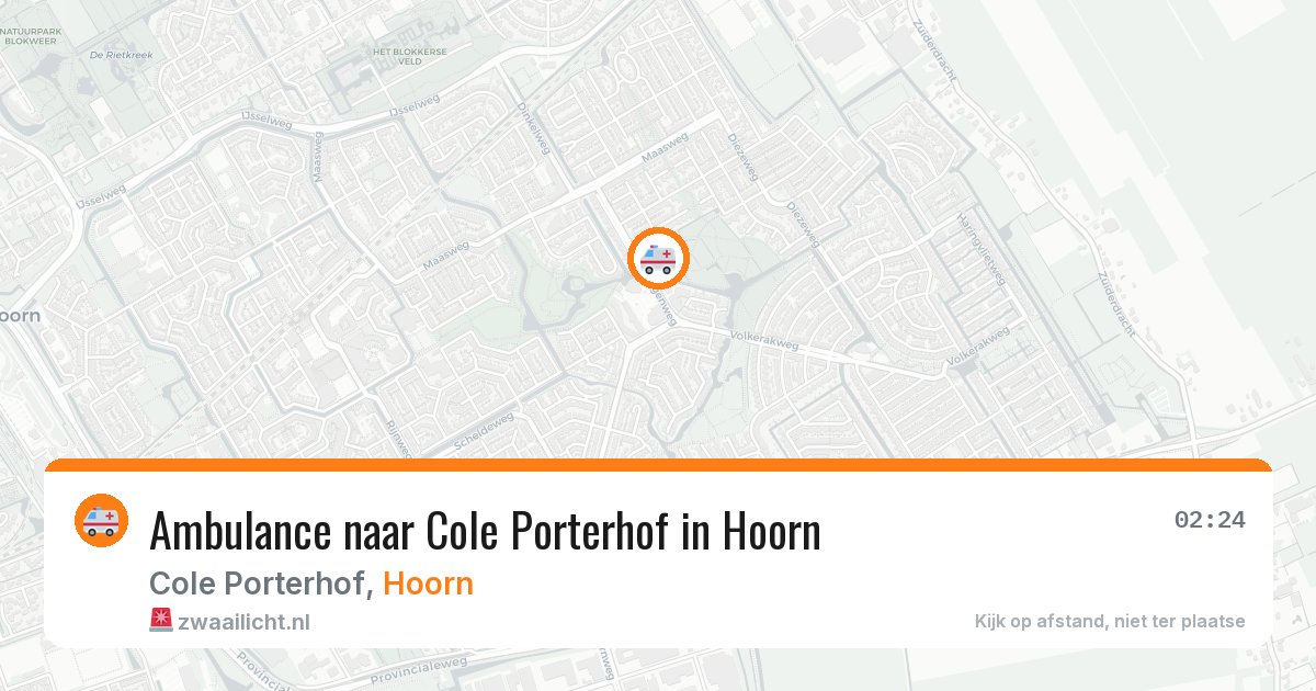 Ambulance naar Cole Porterhof in Hoorn — 17 mei 2026