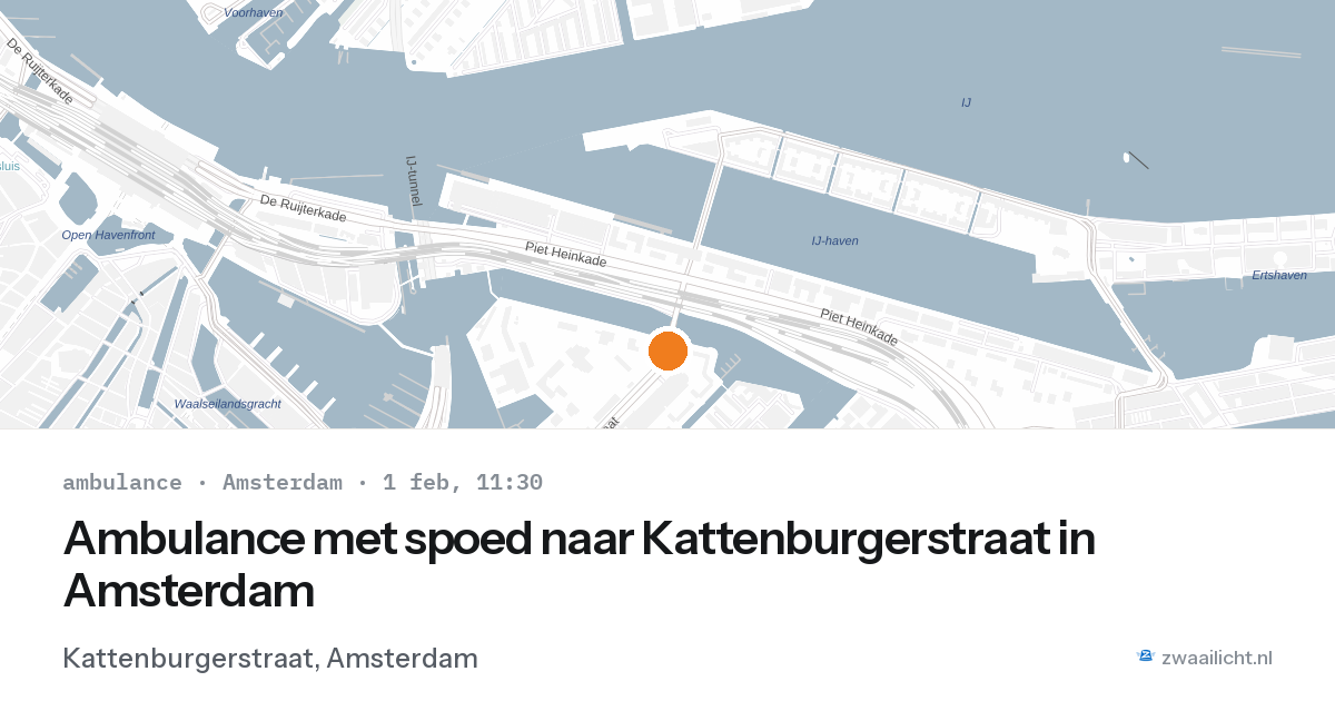 Ambulance met spoed naar Kattenburgerstraat in Amsterdam — 1 feb 2026