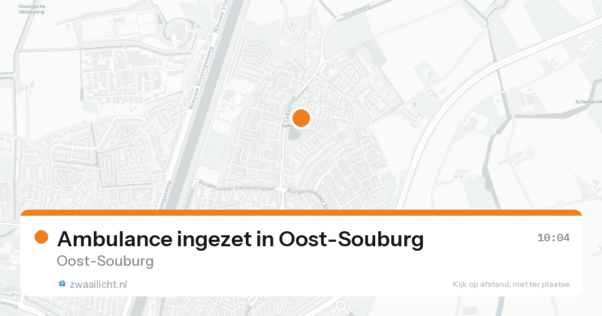 Ambulance ingezet in Oost-Souburg — 17 aug 2026