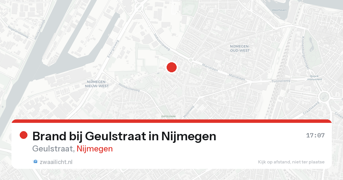Brand bij Geulstraat in Nijmegen — 18 aug 2026