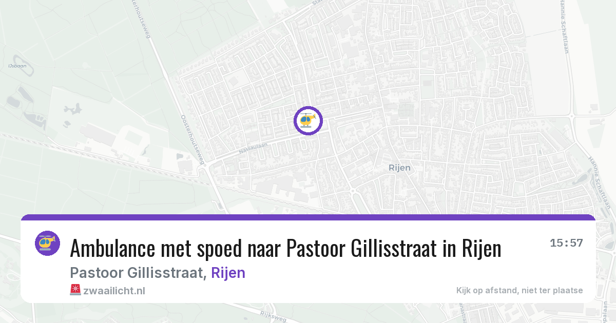 Ambulance met spoed naar Pastoor Gillisstraat in Rijen — 2 mrt 2026