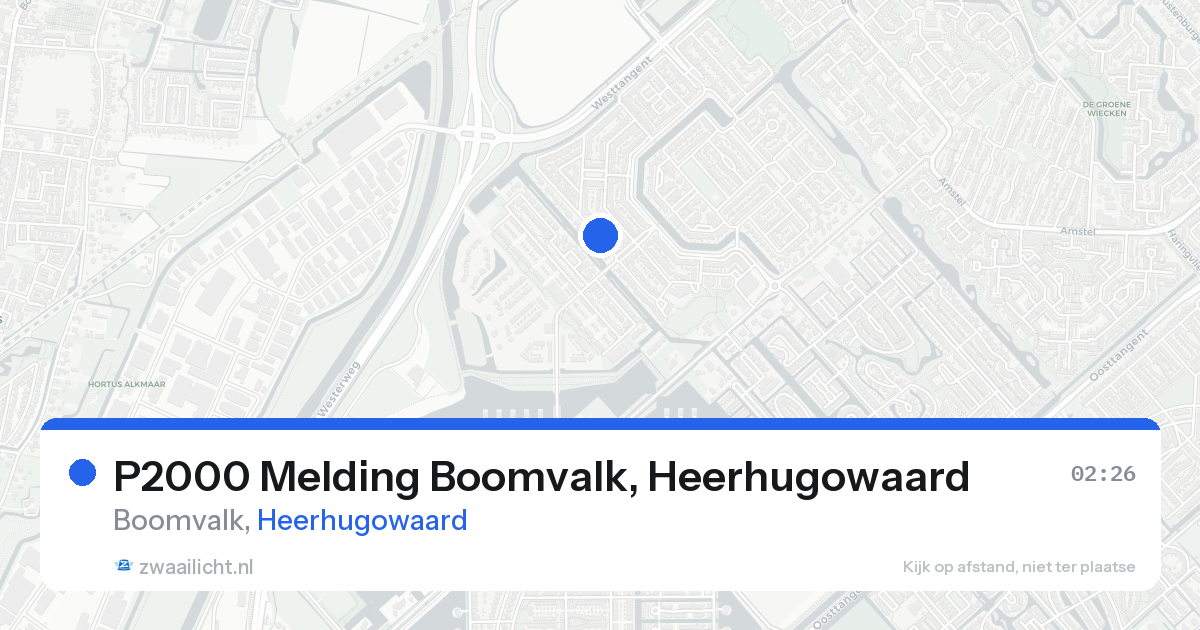 P2000 Melding Boomvalk, Heerhugowaard — 25 mei 2026