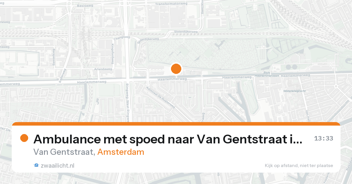 Ambulance met spoed naar Van Gentstraat in Amsterdam — 18 aug 2026