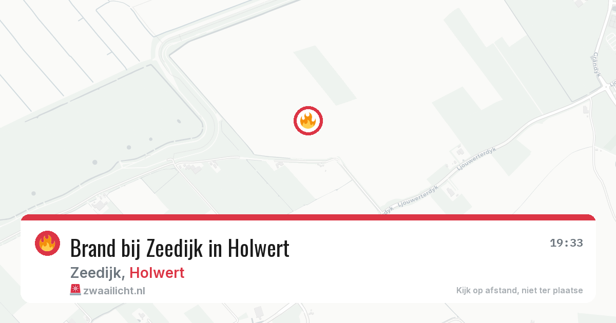 Brand bij Zeedijk in Holwert — 26 mei 2026