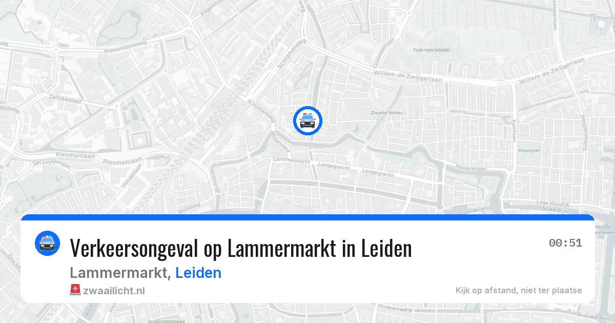 Verkeersongeval op Lammermarkt in Leiden — 1 jun 2026