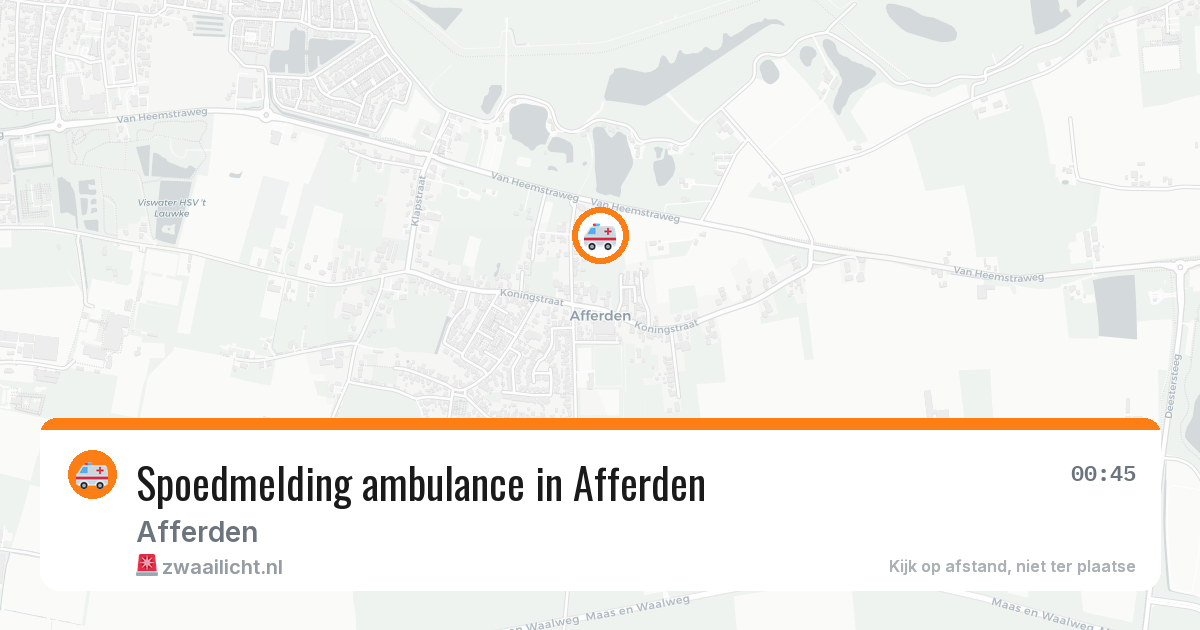 Spoedmelding ambulance in Afferden — 13 mei 2026