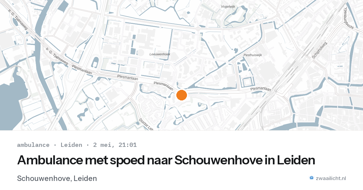 Ambulance met spoed naar Schouwenhove in Leiden — 2 mei 2026