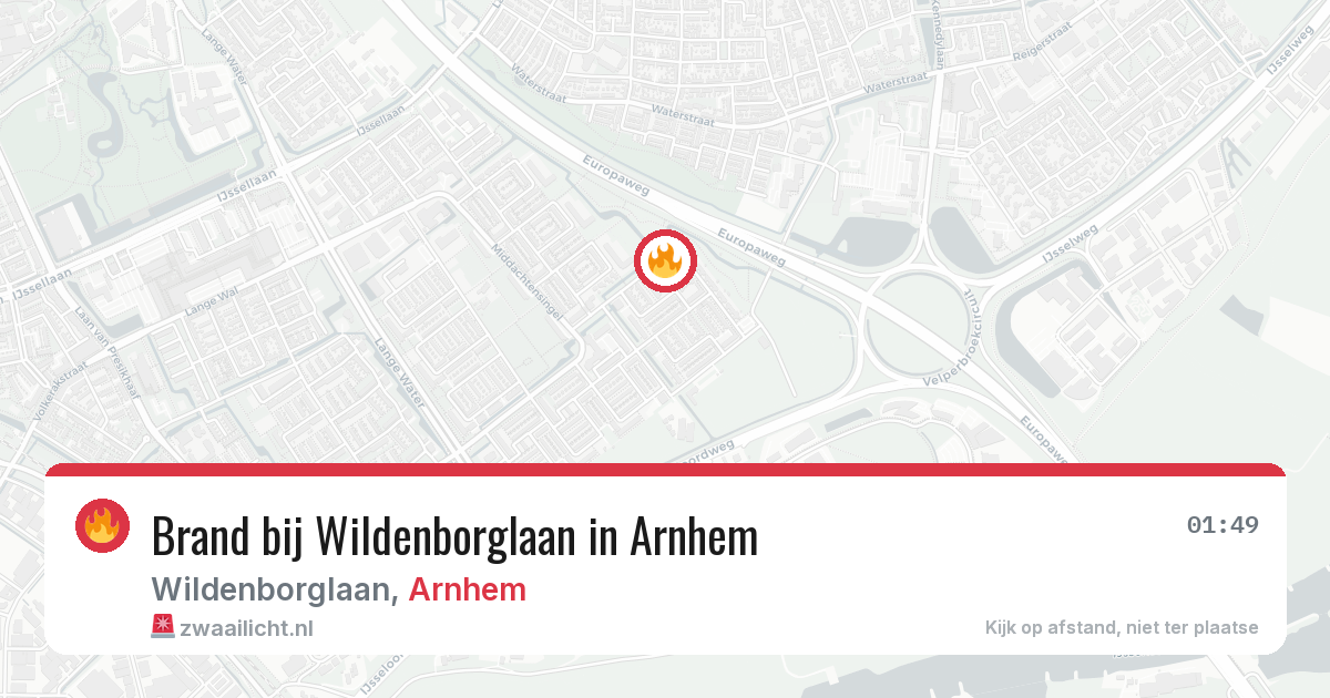 Brand bij Wildenborglaan in Arnhem — 29 jun 2026