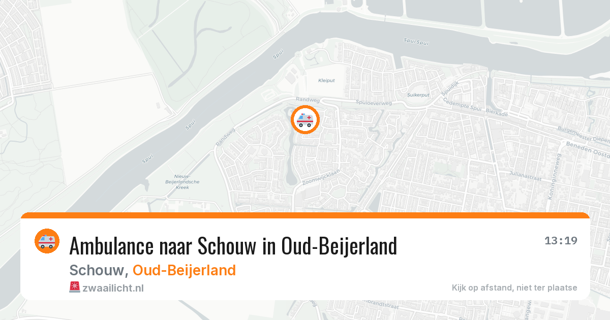 Ambulance naar Schouw in Oud-Beijerland — 26 mrt 2026