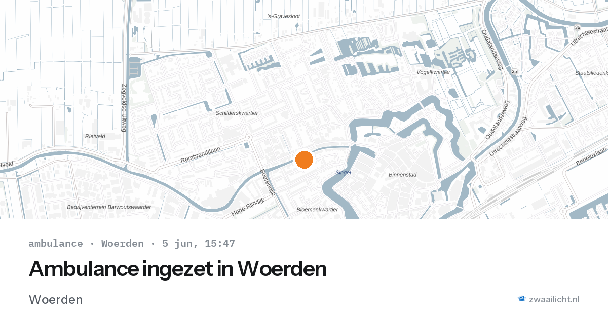 Ambulance ingezet in Woerden — 5 jun 2026