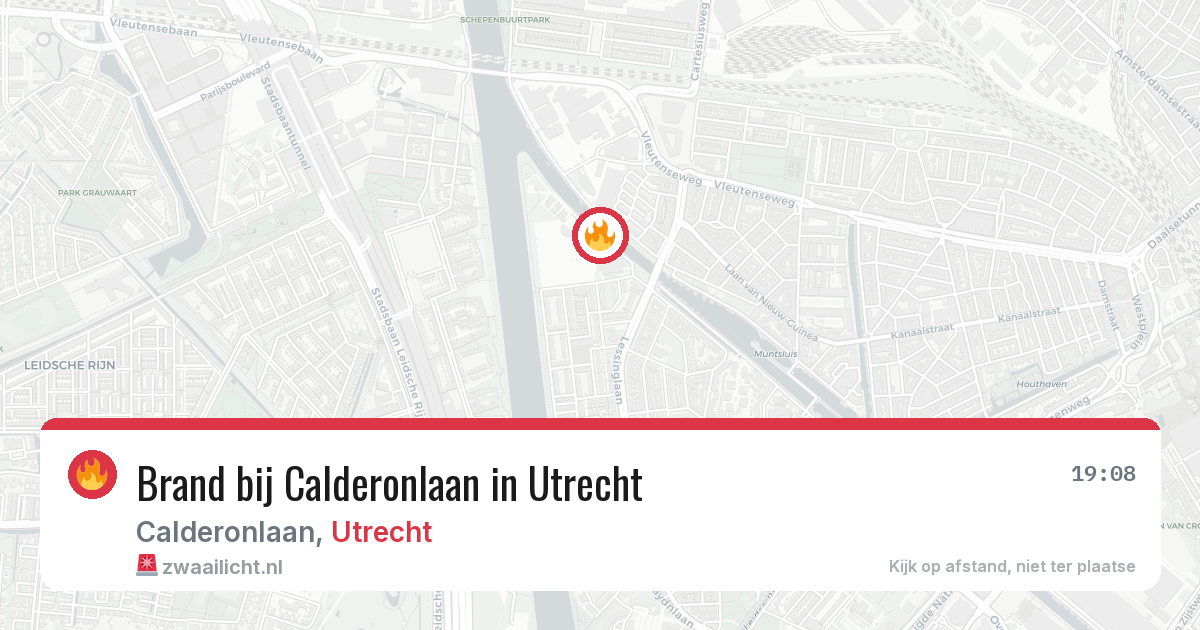 Brand bij Calderonlaan in Utrecht — 6 jul 2026