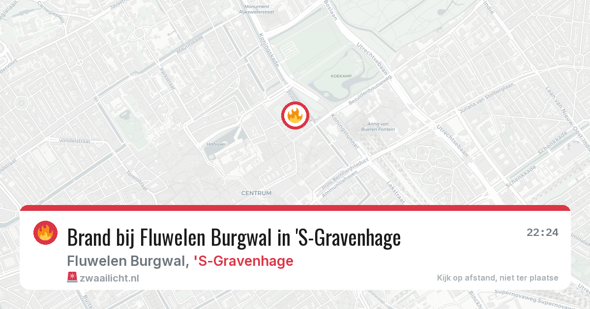 Brand bij Fluwelen Burgwal in 'S-Gravenhage — 11 aug 2026