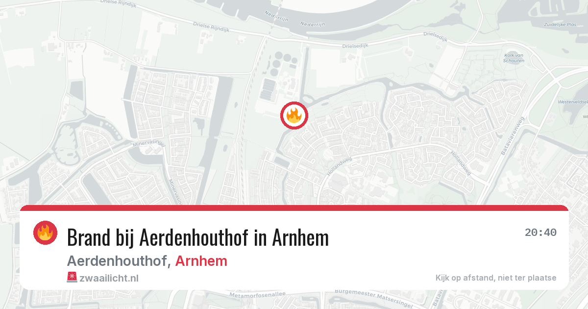 Brand bij Aerdenhouthof in Arnhem — 24 mei 2026