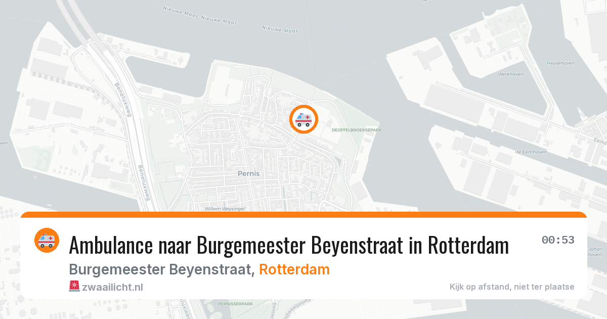Ambulance naar Burgemeester Beyenstraat in Rotterdam — 27 jul 2026