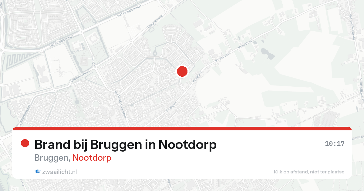 Brand bij Bruggen in Nootdorp — 24 aug 2026