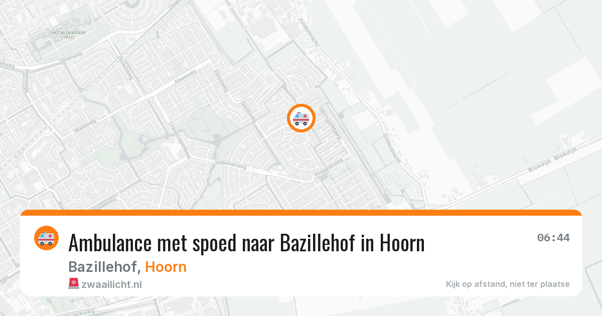 Ambulance met spoed naar Bazillehof in Hoorn — 3 jun 2026