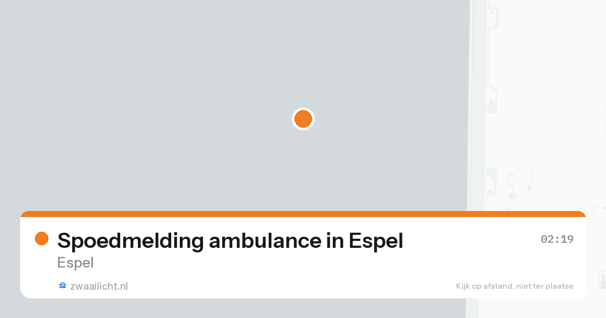 Spoedmelding ambulance in Espel — 12 aug 2026