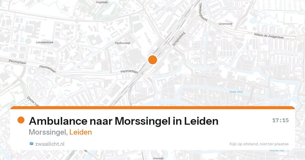 Ambulance naar Morssingel in Leiden — 28 aug 2026