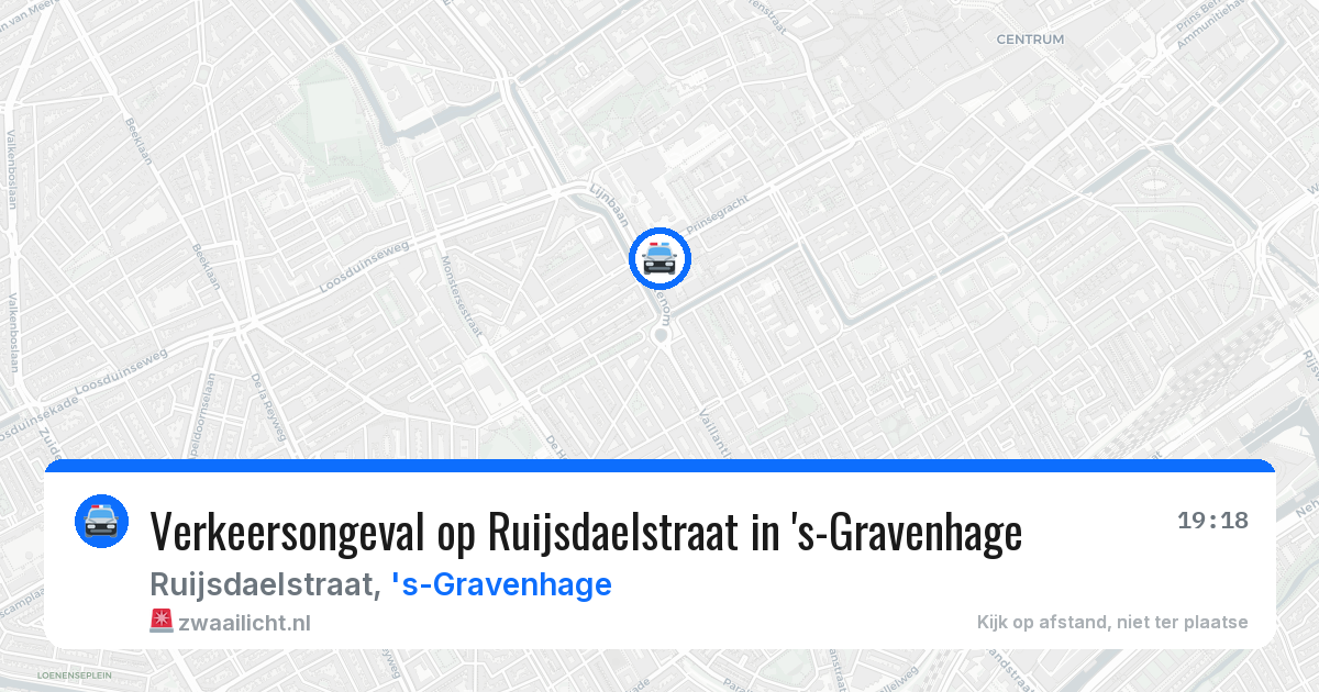Verkeersongeval op Ruijsdaelstraat in 's-Gravenhage — 27 jun 2026