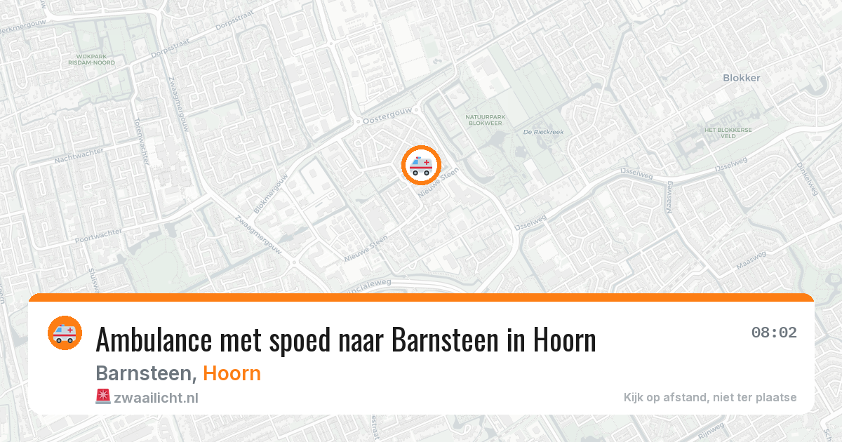 Ambulance met spoed naar Barnsteen in Hoorn — 21 jun 2026