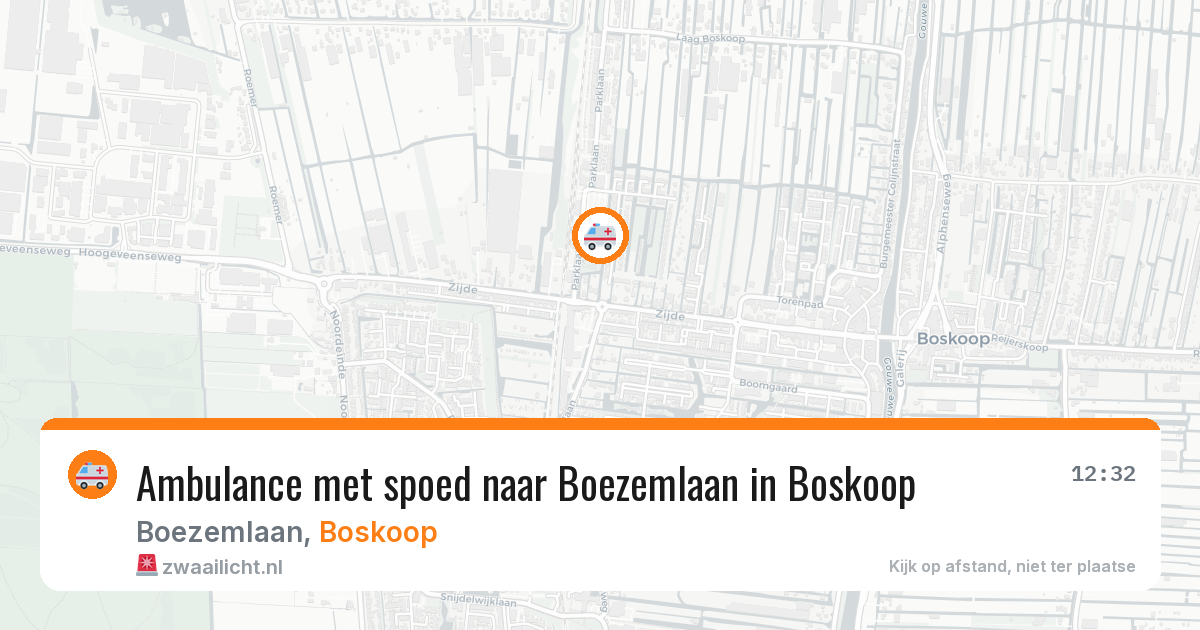 Ambulance met spoed naar Boezemlaan in Boskoop — 6 aug 2026
