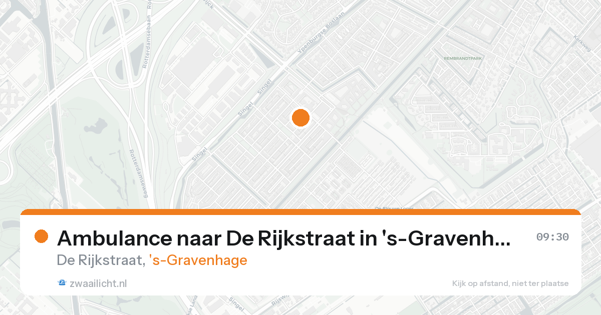 Ambulance naar De Rijkstraat in 's-Gravenhage — 22 aug 2026