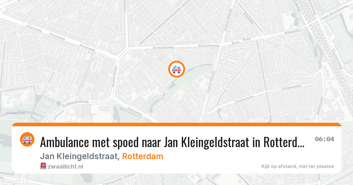 Ambulance met spoed naar Jan Kleingeldstraat in Rotterdam — 6 mei 2026