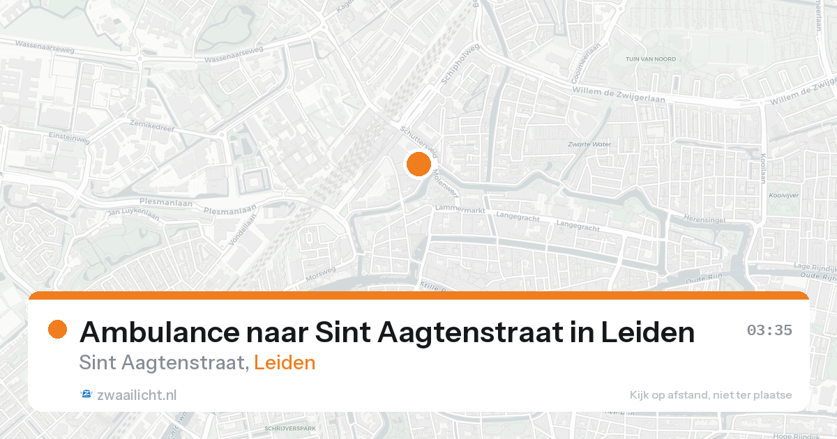 Ambulance naar Sint Aagtenstraat in Leiden — 22 aug 2026