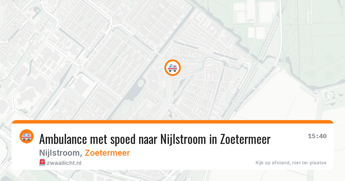 Ambulance met spoed naar Nijlstroom in Zoetermeer — 16 apr 2026