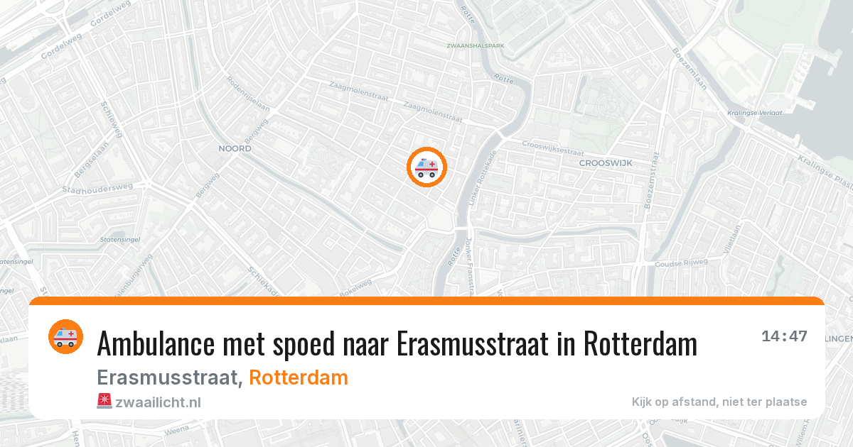 Ambulance met spoed naar Erasmusstraat in Rotterdam — 26 mei 2026