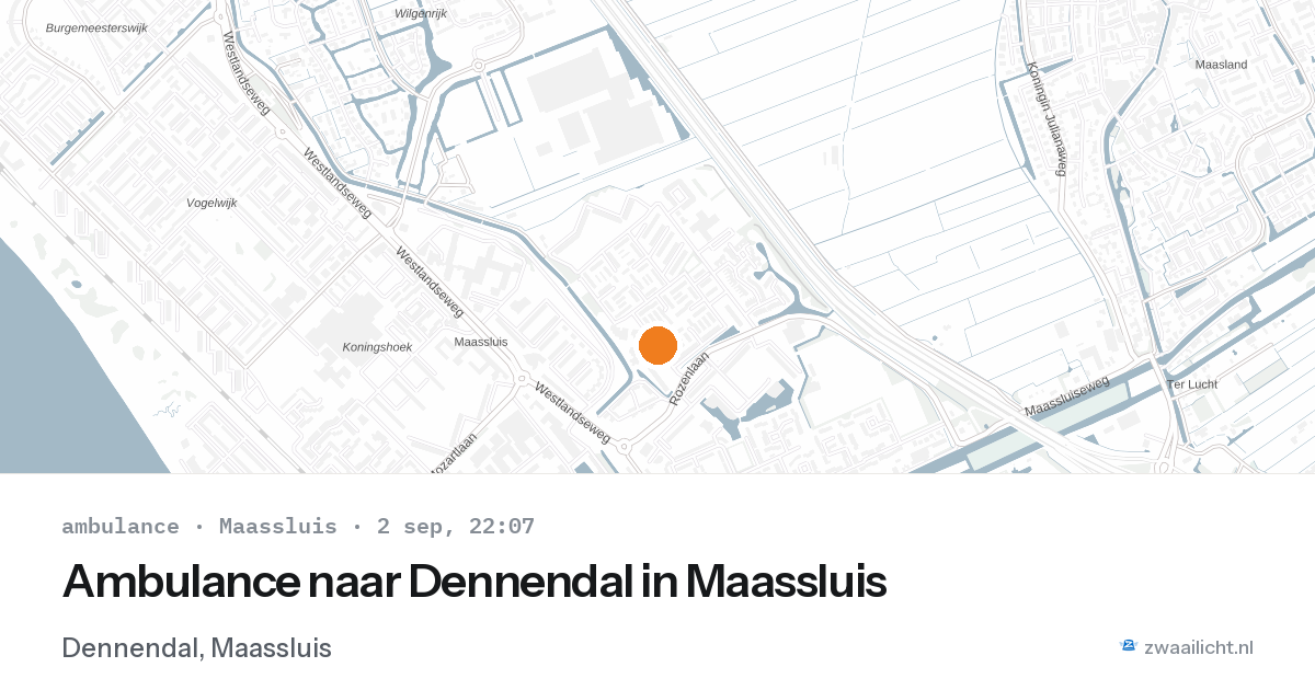Ambulance naar Dennendal in Maassluis — 2 sep 2026