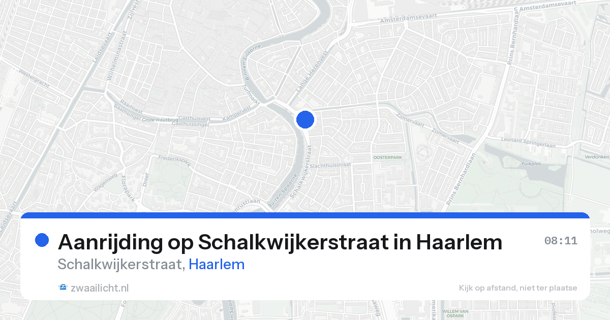 Aanrijding op Schalkwijkerstraat in Haarlem — 20 aug 2026