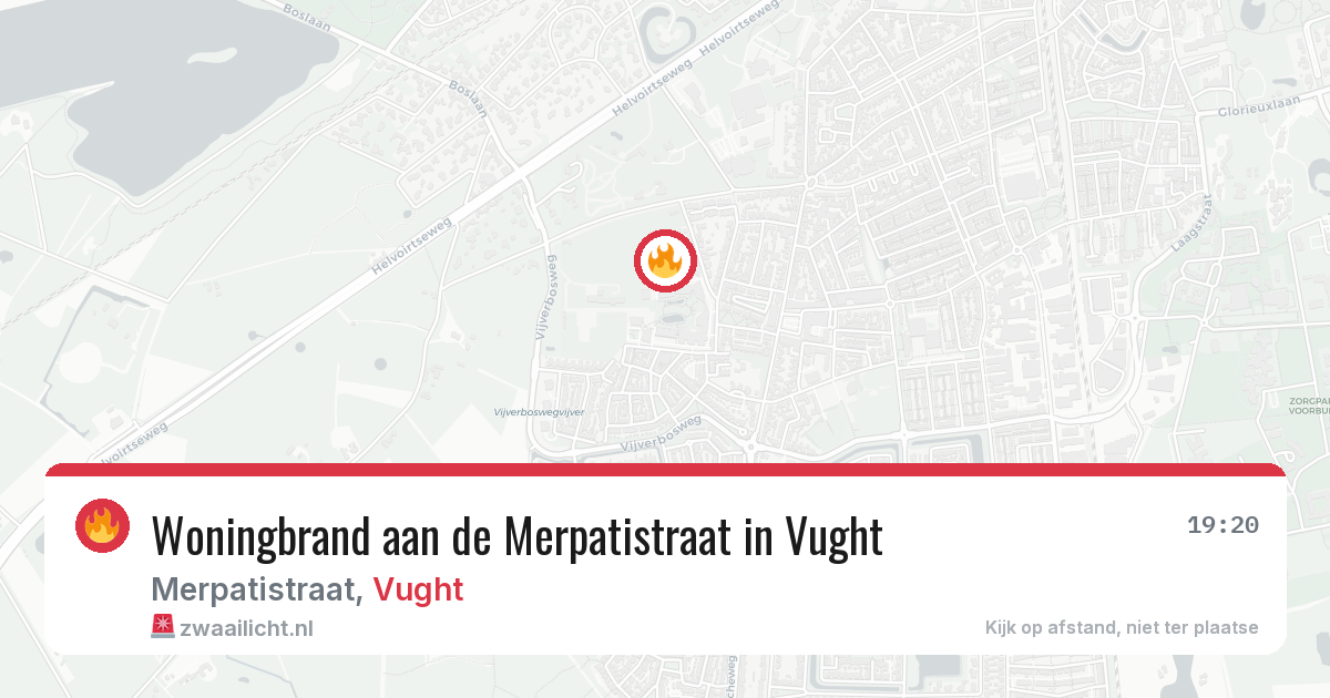 Woningbrand aan de Merpatistraat in Vught — 12 jun 2026
