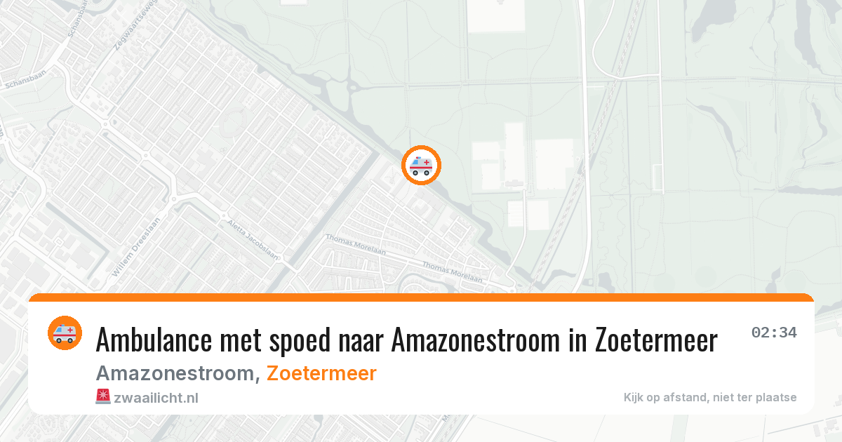 Ambulance met spoed naar Amazonestroom in Zoetermeer — 18 jan 2026
