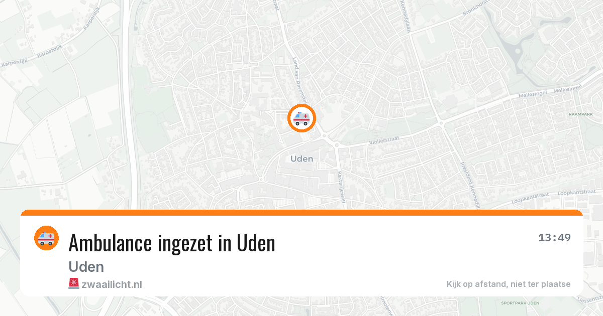 Ambulance ingezet in Uden — 30 jul 2026