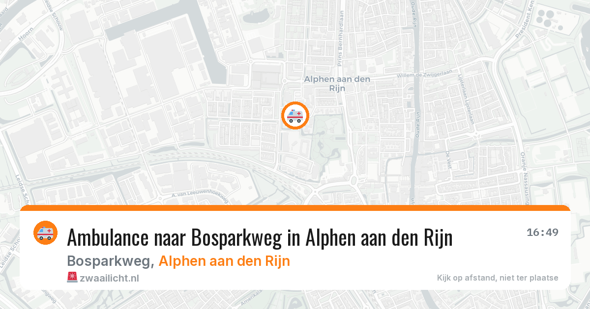Ambulance naar Bosparkweg in Alphen aan den Rijn — 20 mei 2026