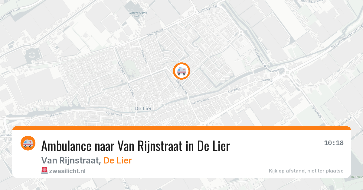 Ambulance naar Van Rijnstraat in De Lier — 12 mrt 2026