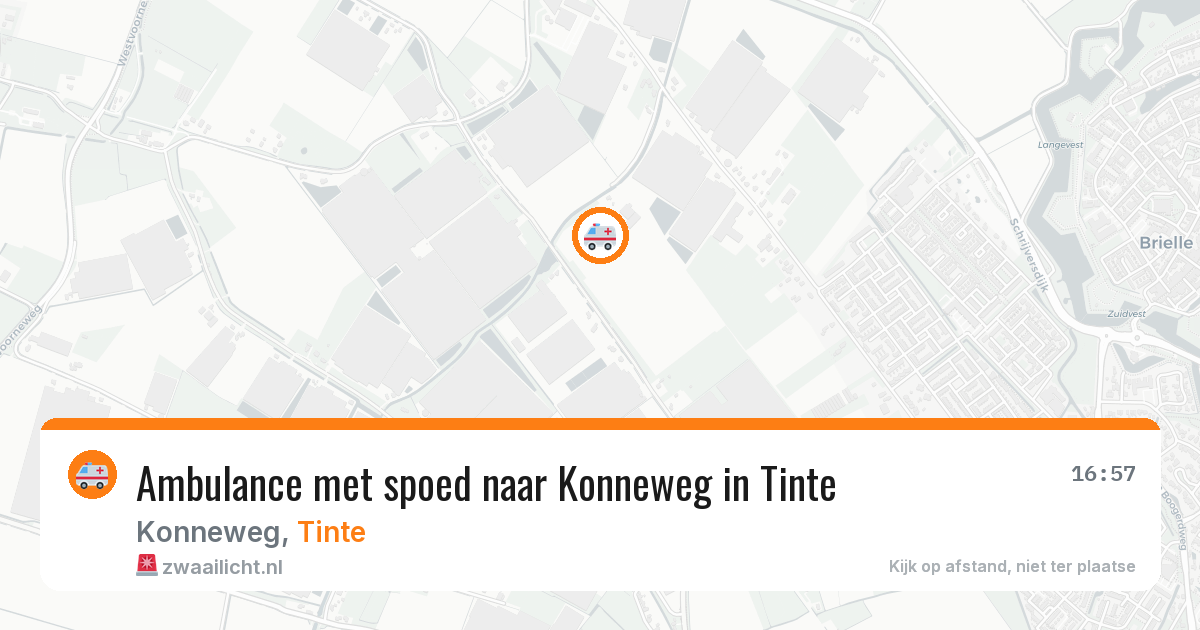 Ambulance met spoed naar Konneweg in Tinte — 22 mrt 2026