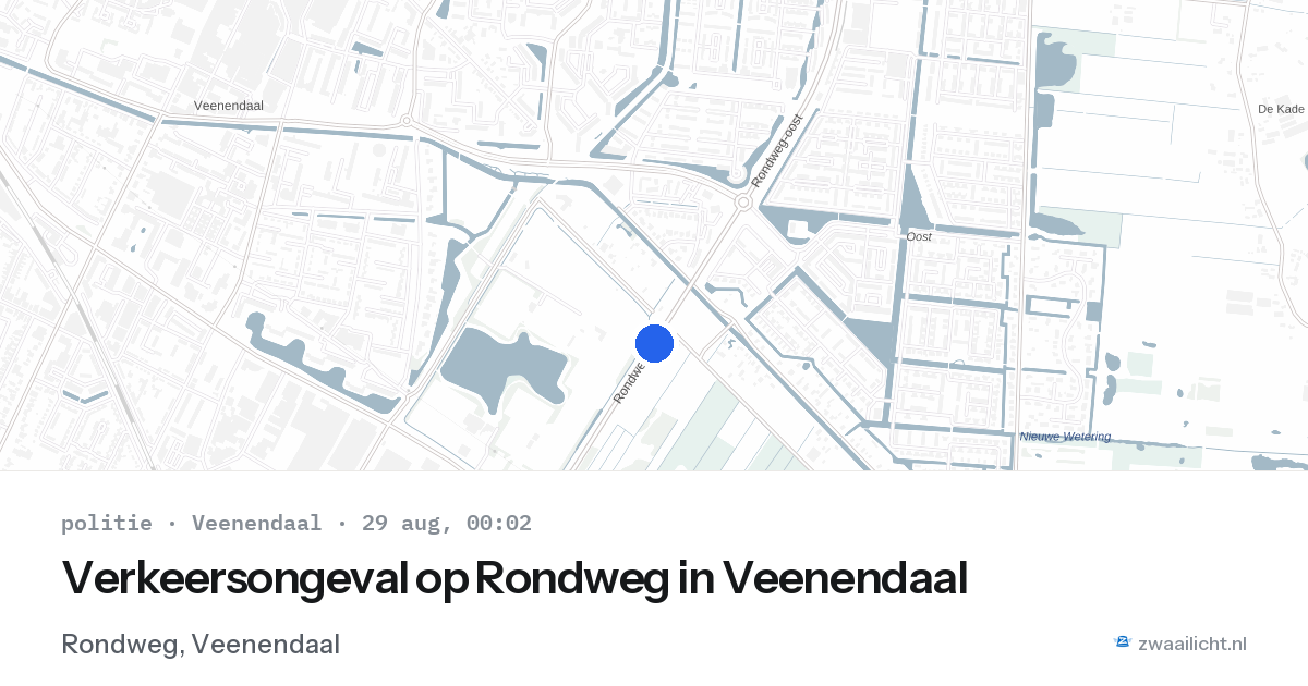 Verkeersongeval op Rondweg in Veenendaal — 28 aug 2026