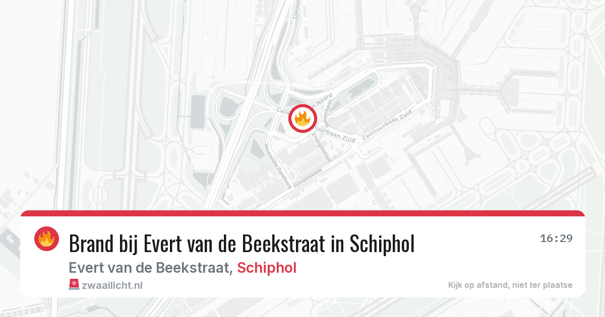 Brand bij Evert van de Beekstraat in Schiphol — 6 jun 2026