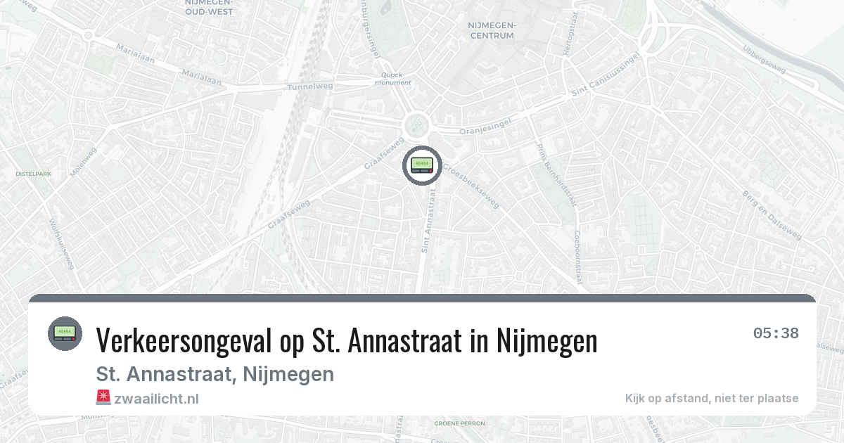Verkeersongeval op St. Annastraat in Nijmegen — 5 apr 2026