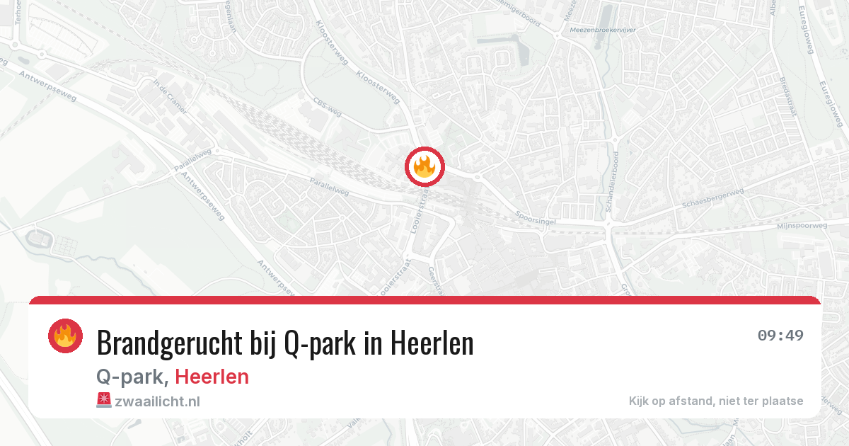 Brandgerucht bij Q-park in Heerlen — 24 mrt 2026