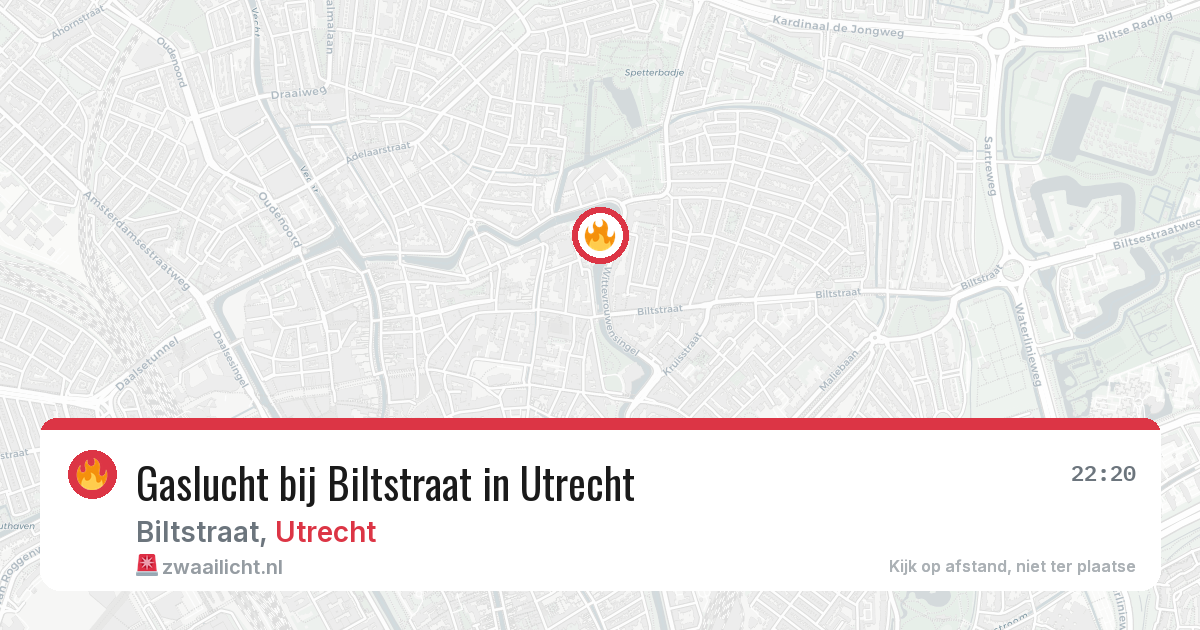Gaslucht bij Biltstraat in Utrecht — 24 mrt 2026