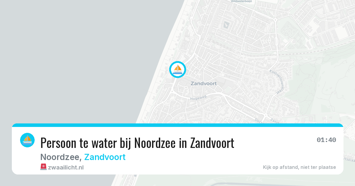 Persoon te water bij Noordzee in Zandvoort — 25 jul 2026