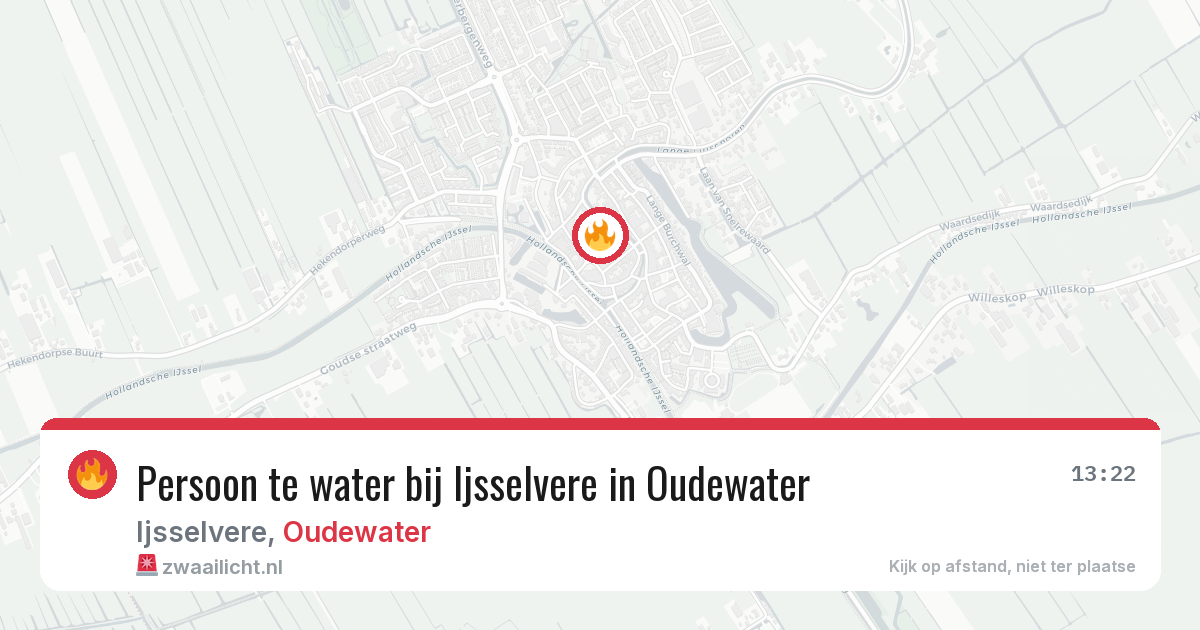 Persoon te water bij Ijsselvere in Oudewater — 24 jun 2026