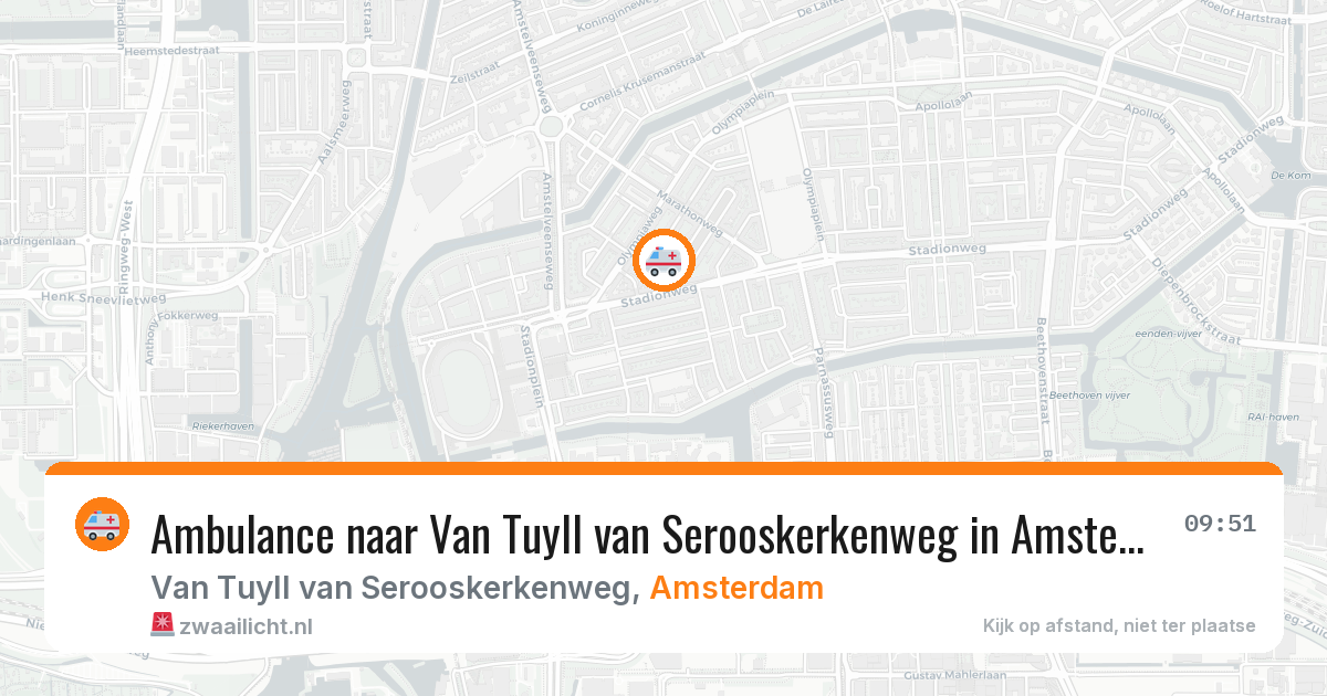Ambulance naar Van Tuyll van Serooskerkenweg in Amsterdam — 11 apr 2026